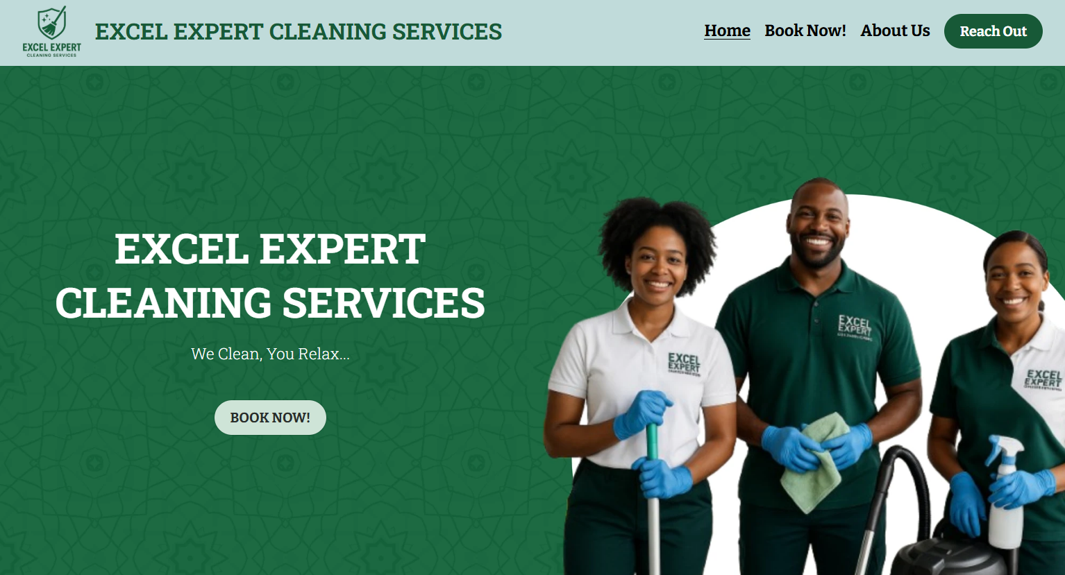 Excel Expert Cleaning Services product interface